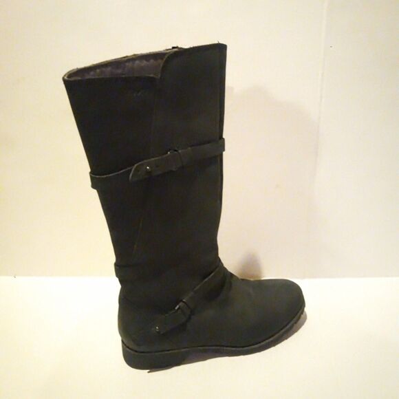 Teva De La Vina Leather Riding Boots-Size 7.5-Waterproof-Mid Calf-Full Zip - Picture 1 of 11